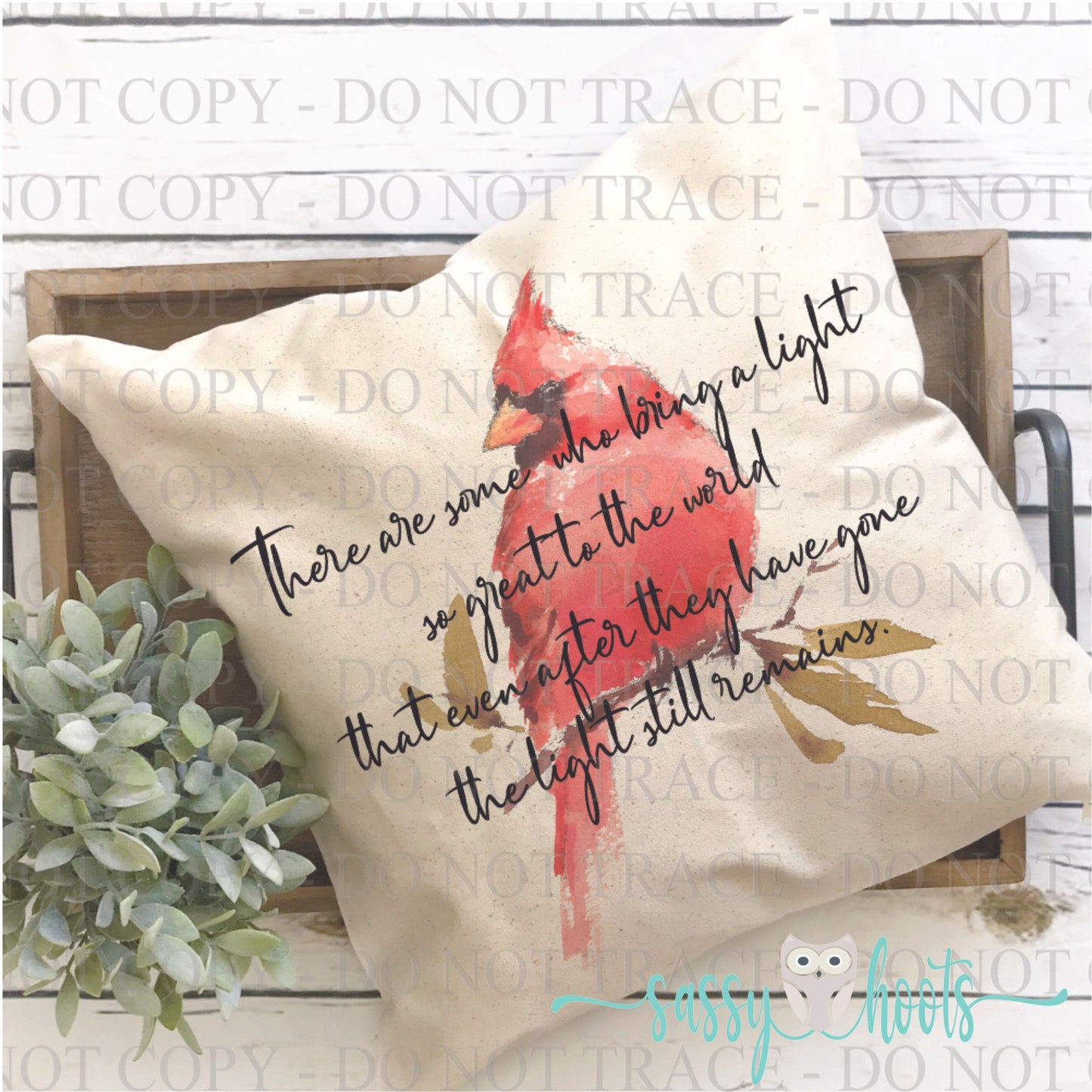 Decorative Pillow Cover - Memory Cardinal