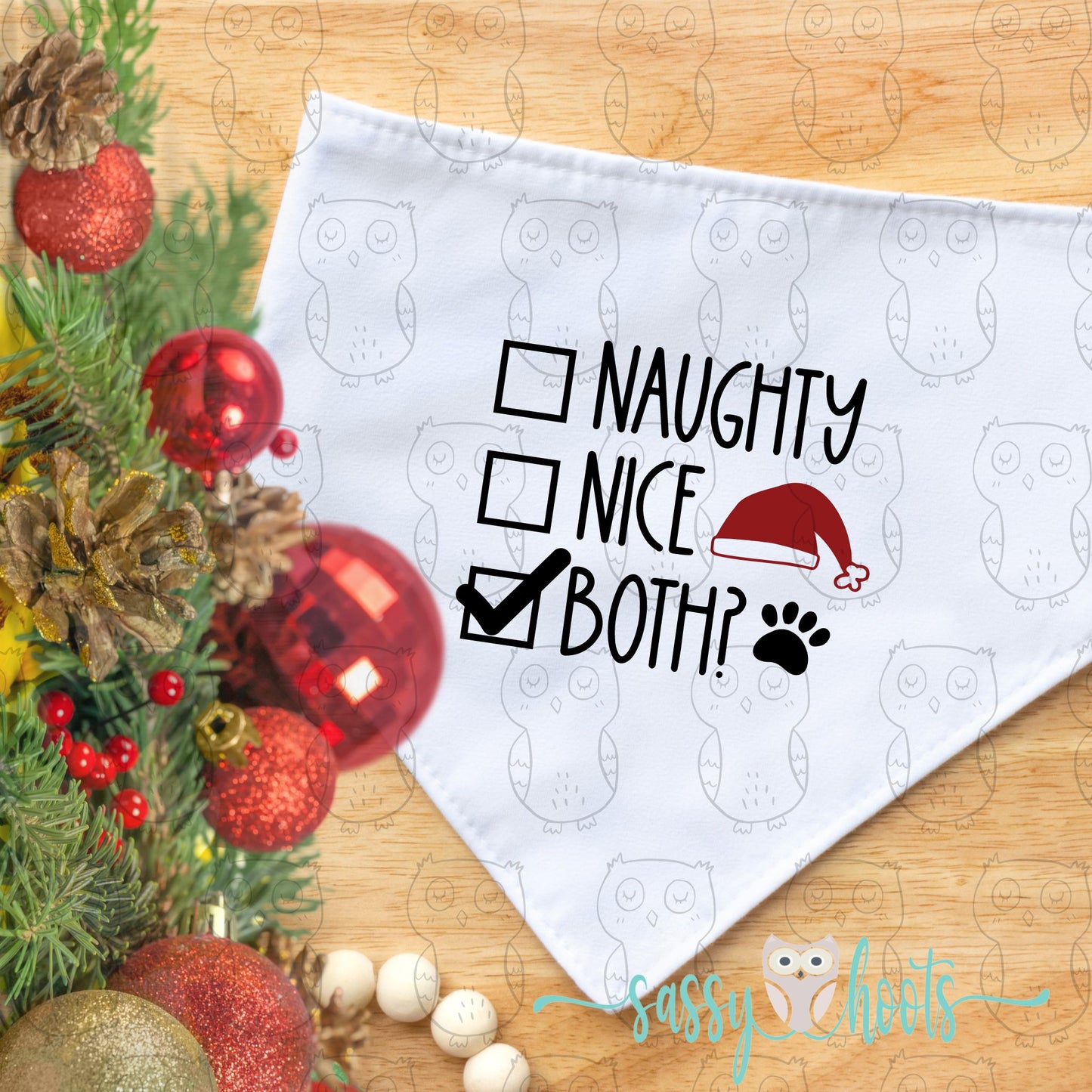 Dog Bandanas - Naughty, Nice, Both