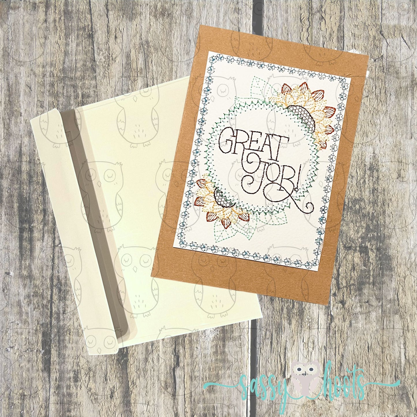 Embroidery Greeting Card - Great Job