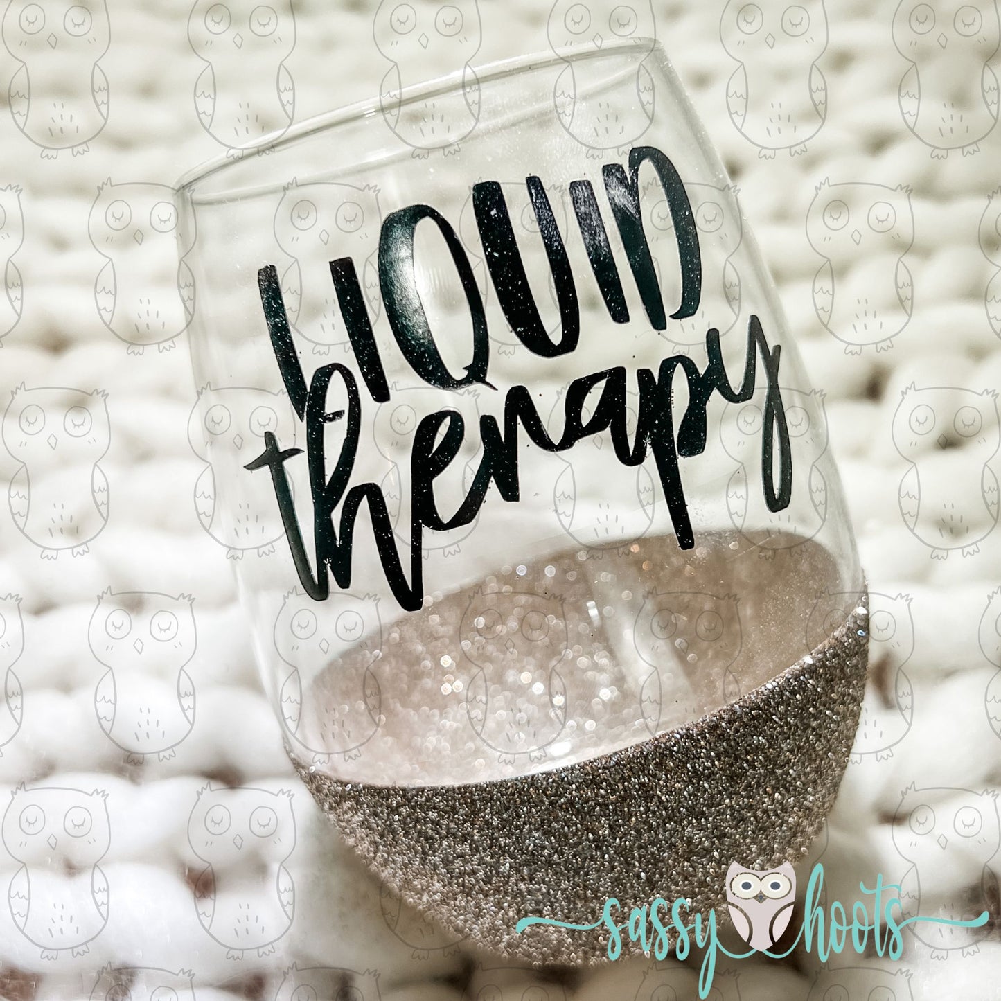 Copy of Glitter Dipped Stemless Wine Glass - Liquid Therapy