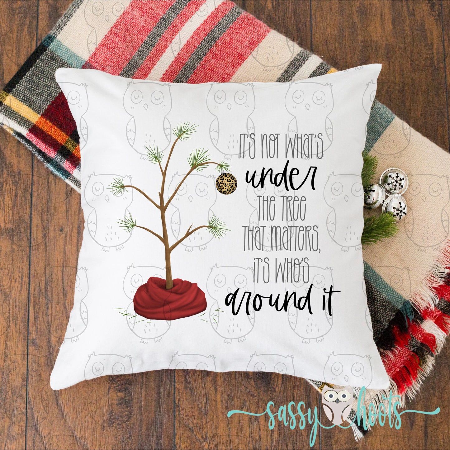 Decorative Christmas Pillow Cover - Not What's Under the Tree