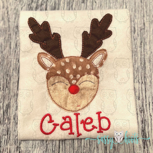 Kids Embroidery Shirt Reindeer with Name